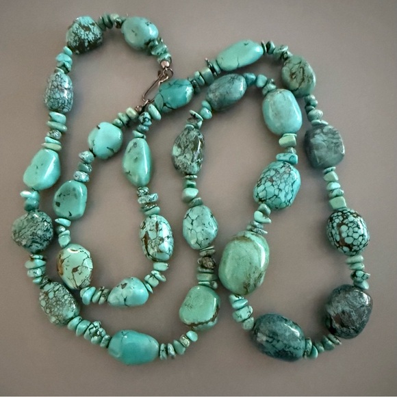 Turquoise Agate Natural Gemstone 40 inches Stunning🔥 - Picture 4 of 5